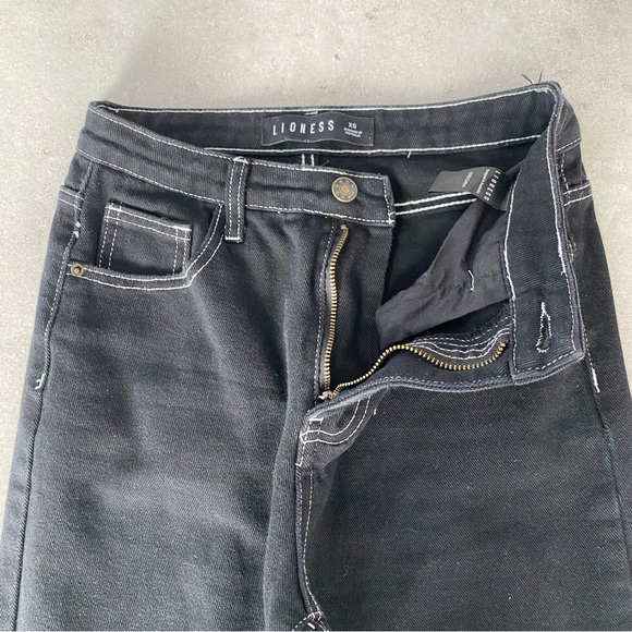 LIONESS FASHION ALABAMA CONTRAST STITCHING JEANS - Picture 4 of 9